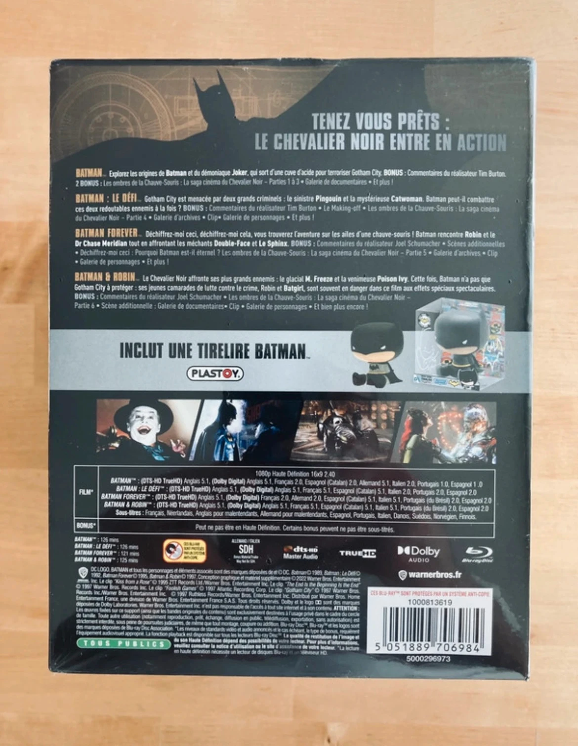 Coffret Blu-ray Batman 4 filmes e poupança Batman colecionador. – photo 2